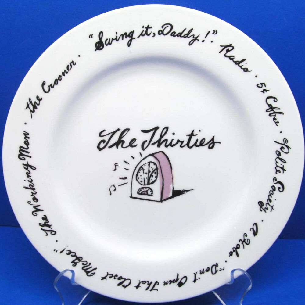 Pottery Barn Millennium Plates Through The Years Collectors Full Set of 12